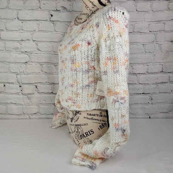 'FREE PEOPLE' SUNSET CLOUD CROPPED SWEATER - Picture 4 of 16